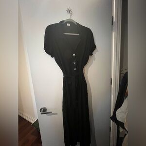Aritzia black collared dress
